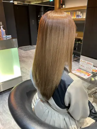 セミロング レスピア銀座中央通り店所属・酸性ストレート/ 透明感カラー/中村利のヘアスタイル