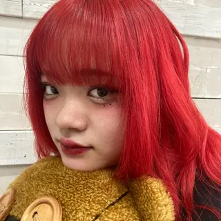 ミディアム カラー ウルフレイヤー エクステ/kokiのヘアスタイル