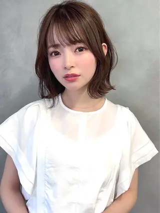 ショート カラー ボブ/レイヤー /植原健太のヘアスタイル