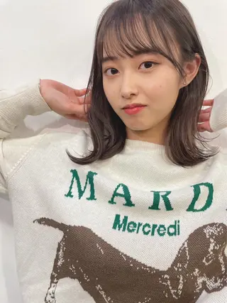 ミディアム 平田 一成のヘアスタイル