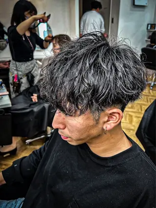 ショート カラー メンズ 🍎ハッシュカット× 髪質改善🍎カイトのヘアスタイル