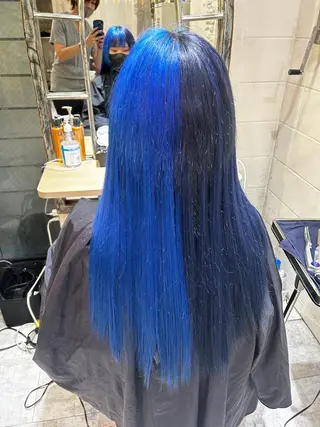 ロング カラー ササ キのヘアスタイル