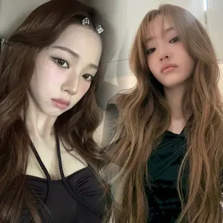 ロング カラー 韓国×ワンホン 艶カラー/ハヅキ🎀のヘアスタイル