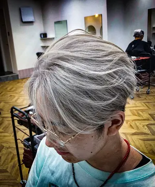 ショート カラー メンズ 🍎ハッシュカット× 髪質改善🍎カイトのヘアスタイル