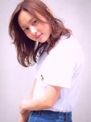 セミロング カラー 吉祥寺aivee 若手注目スタッフのヘアスタイル