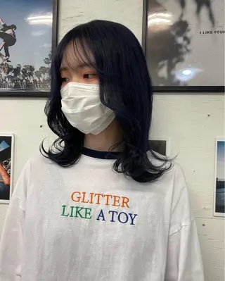 ミディアム カラー HOLLY 髙橋ユウキのヘアスタイル