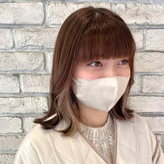 ミディアム カラー 韓国レイヤー 暖色カラー/さくらのヘアスタイル