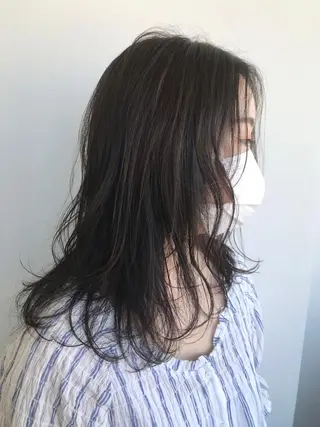 ミディアム カラー ベージュカラー🤎 鈴木サトミのヘアスタイル