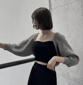 ミディアム 山崎/ボブ縮毛矯正 レイヤー髪質改善のヘアスタイル