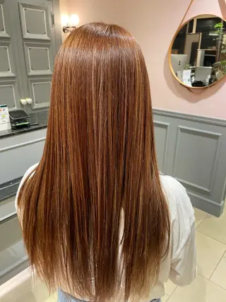 ロング カットモデル ヨネダのヘアスタイル