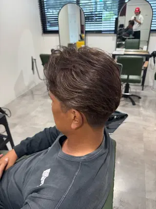 ショート カラー メンズ 平尾/艶カラー/ アッシュ系/中川誠大のヘアスタイル