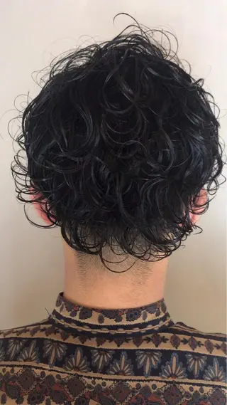 ショート パーマ メンズ L’atelier BROCANTE (ラトリエ ブロカント)所属・BROCANTE立川 karasawa.nのヘアスタイル