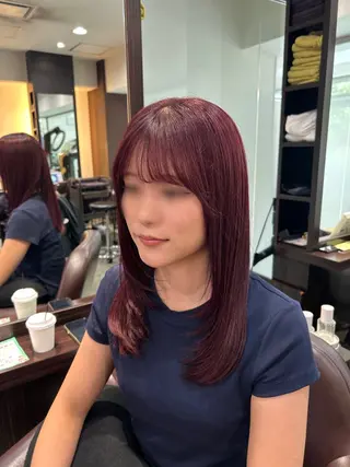 セミロング カラー 坂本奈都美 🎀のヘアスタイル