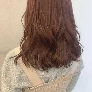 ミディアム カラー 女性らしいモテヘア 韓国ヘアhikariのヘアスタイル