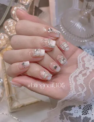 ネイル 23時まで❤︎韓国、 ワンホンネイルのネイルデザイン