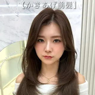 ロング 似合わせレイヤー/ 透明感カラーのヘアスタイル