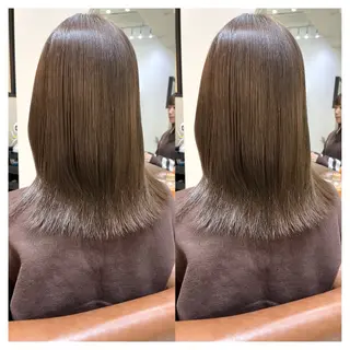 ミディアム カラー 村山 茉衣のヘアスタイル