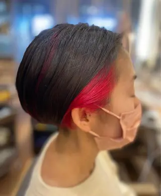 ショート カラー 【nina】所属・透明感カラー神野 敦也【三軒茶屋】のヘアスタイル