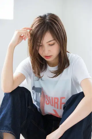 セミロング ボブ/暖色/デザイン KOYUKI⛄️のヘアスタイル