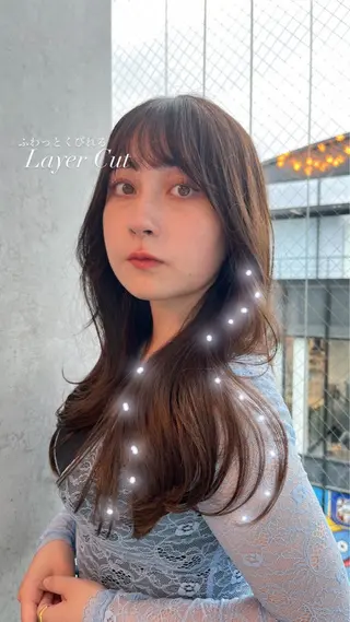 ミディアム ♥️透明感×抜け感 ベージュ/佑珠♥️のヘアスタイル