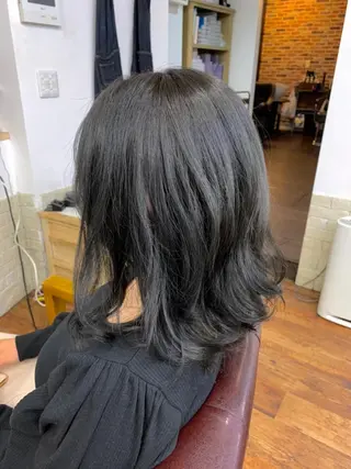 ミディアム カラー クセを最大限に活かす メンズパーマ奈良大祐のヘアスタイル