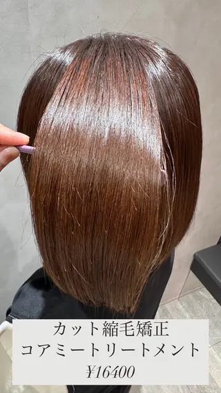 ミディアム パーマ printemps HOR HAIR所属・登戸クリニック ストレート/片桐のヘアスタイル