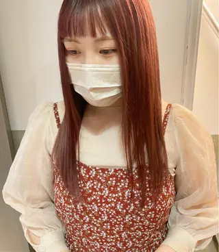 ロング カラー レイヤーカット/ 縮毛矯正/ミサキ💐のヘアスタイル