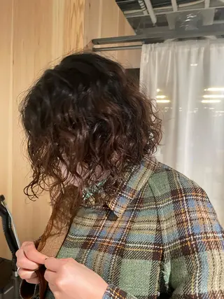 ミディアム パーマ 吉田一輝 外国人パーマのヘアスタイル