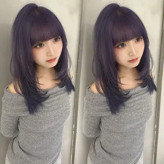 ミディアム カラー 水光艶カラー/ 艶ブリーチ/颯のヘアスタイル