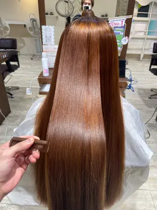 ロング 髪質改善 SHEER. 大阪梅田所属・髪質改善/ 梅田中崎町/宮里のヘアスタイル