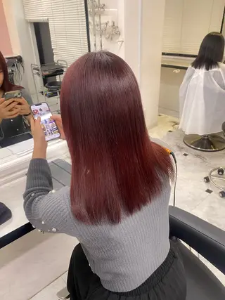 ロング カラー ♥️韓国/ガーリー 暖色misa♥️のヘアスタイル