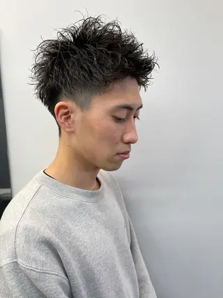 ショート メンズ 森本裕/オーナー/ スパイラルパーマのヘアスタイル