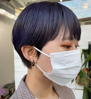 ショート カラー 森貴裕/ベージュ/ パーマ/オリーブのヘアスタイル