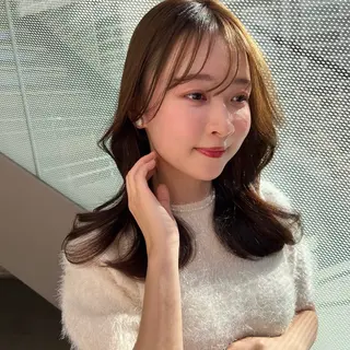 セミロング 韓国モテhair🍑 momoのヘアスタイル