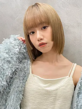 ミディアム くどうももか 浦和　ショート　ボブのヘアスタイル