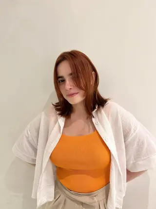 ミディアム カラー はな ∕カットモデル募集中のヘアスタイル