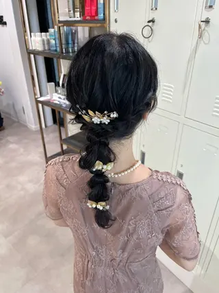 ロング ヘアアレンジ 🎀FACE。暖色 カラー/カスミ🤍のヘアスタイル