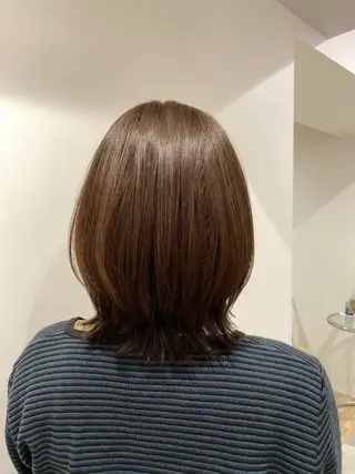 ミディアム ゅぃ /韓国風/顔周りのヘアスタイル