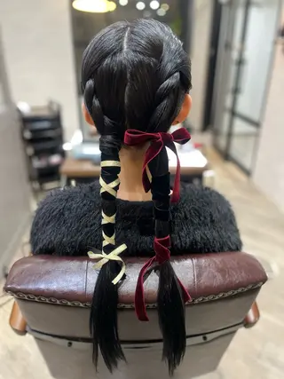 ロング ヘアアレンジ 🫧ぷる艶カラー🫧 Yuubi🦩のヘアスタイル