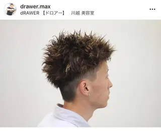 ショート パーマ メンズ creep hair所属・矢島 真樹のヘアスタイル