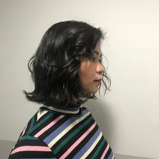 ショート カラー Aust hair Stella新宿所属・Yuki☺︎パーマ レイヤーカットのヘアスタイル