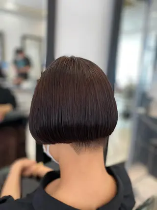 ショート YASU🍎CUT 赤系カラー/ヘアケアのヘアスタイル