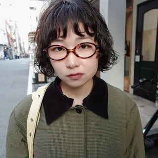 ミディアム パーマ 水原波津輝/ボブ /ニュアンスパーマのヘアスタイル