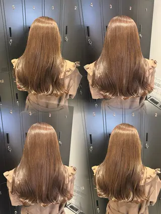 セミロング カラー Ella所属・nana【艶髪】/ レイヤー/縮毛矯正のヘアスタイル