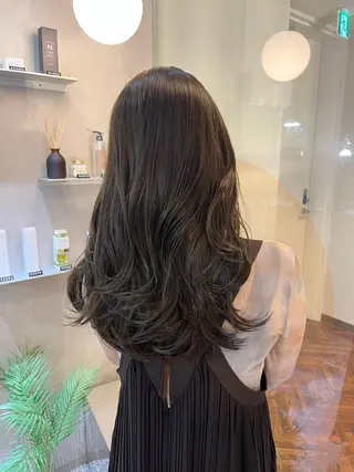 セミロング このか🕊️ベージュ /グレージュ/カットのヘアスタイル