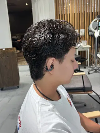 ショート パーマ メンズ レイヤーカット🐺 hina🩶のヘアスタイル