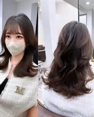 セミロング タンバルモリ/ タッセルボブ/神山のヘアスタイル