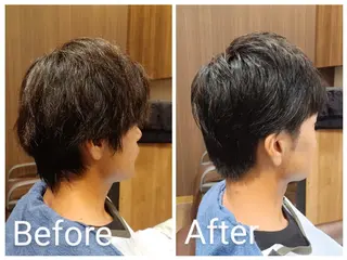 メンズ ミディアム BARBER 　STAG所属・BARBERSTAG 上拂恭平のヘアスタイル