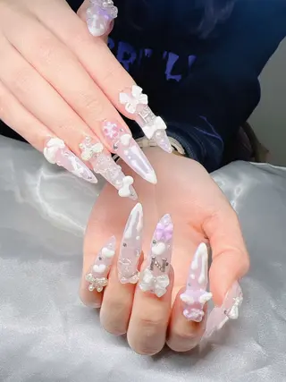マツエク・マツパ Lee Nails チップ長さだし専門店のネイルデザイン