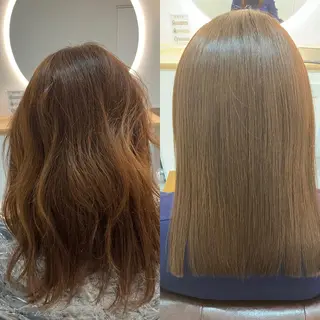 セミロング カラー ヘアアレンジ キッズ 横浜関内髪質改善 re:Magoのヘアスタイル